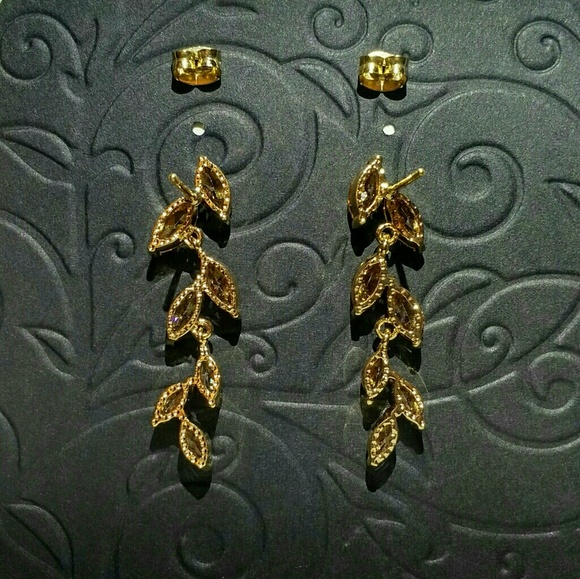 Beautiful Orange Stone Earrings - Picture 4 of 4